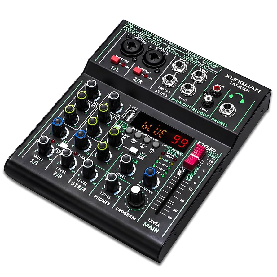 Amazon.com: LM4DSP Audio Mixer 4 Channel,99 DSP metal body